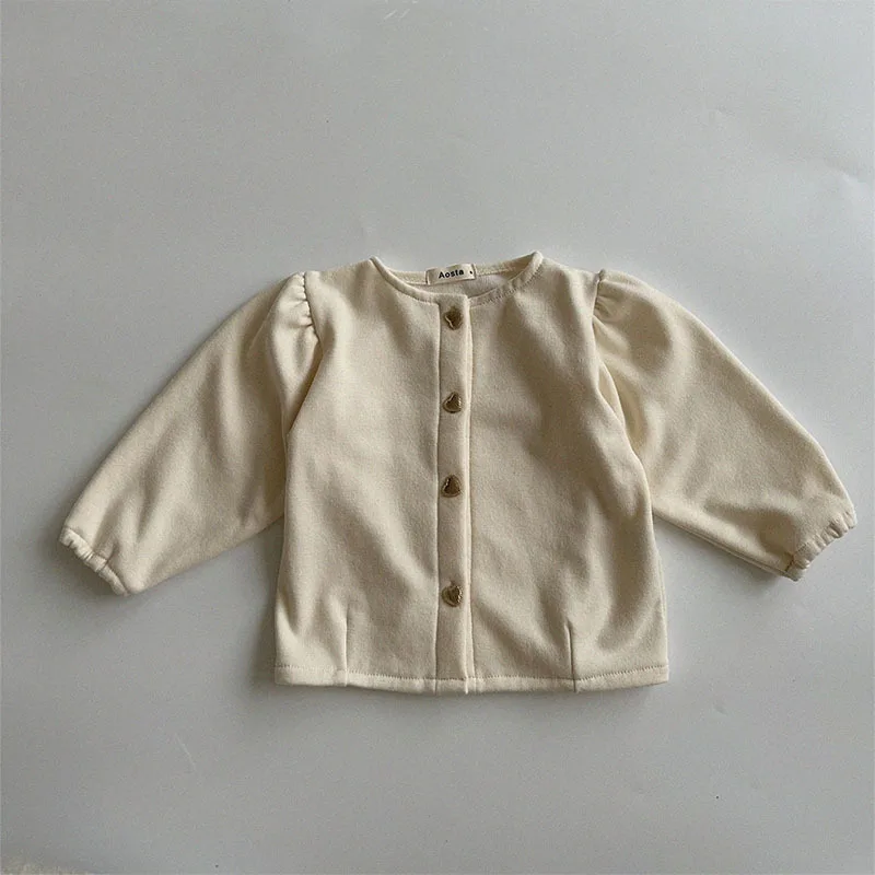 Description Picture 2 of itemInfant Spring Autumn New Solid Long Sleeve Coat Cotton Baby Girl Cardigan O-neck Tops Toddler Floral Jacket Children Clothes