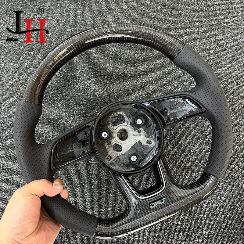 

Real Carbon Fiber Steering Wheel for Audi B9 A3 A5 RS3 RS4 RS5 S3 S4 S5 2018 2019 2020 2021 2022 Custom Style