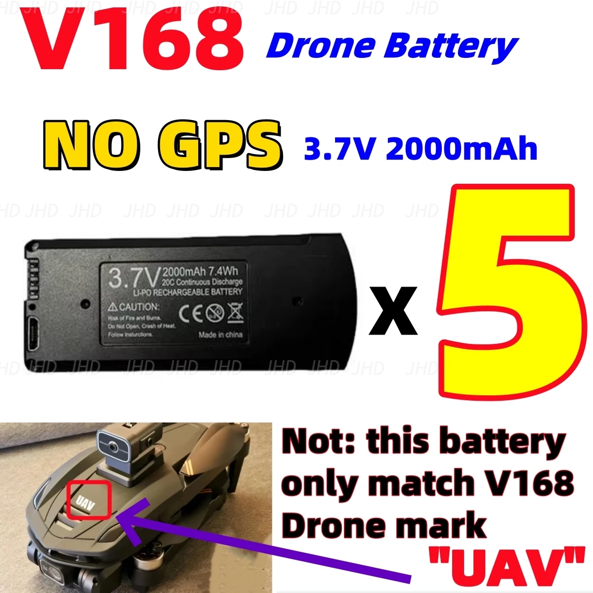 V168 3.7V 2000mAh 5B