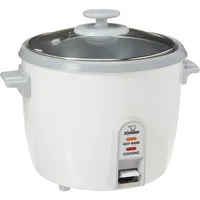 6-Cup (Uncooked) Rice Cooker, Easy-to-use Single Switch Control, Removable, Easy-to-clean, Nonstick Inner Cooking Pan, White 1