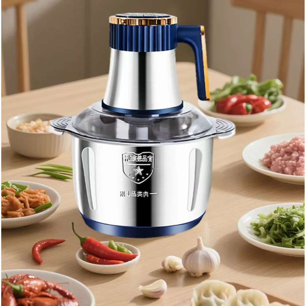 Fully Automatic Meat Grinder Multi-Function Food Processor Home Meat Grinder 5L Large Capacity Stainless Steel Mixer