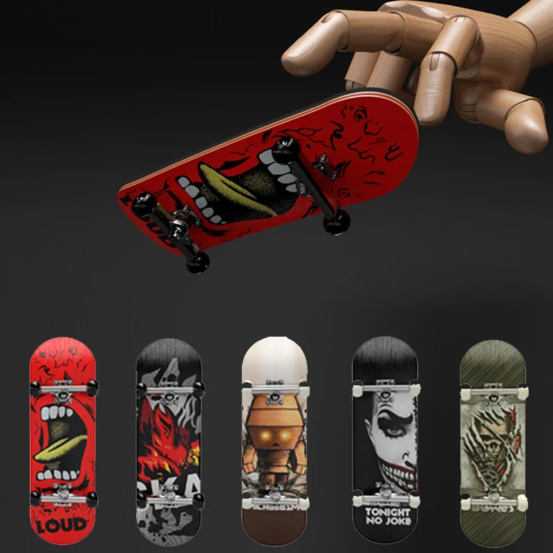 Wooden Fingerboard Complete Set 5 Layer Maple Wood Deck Bearing Wheels