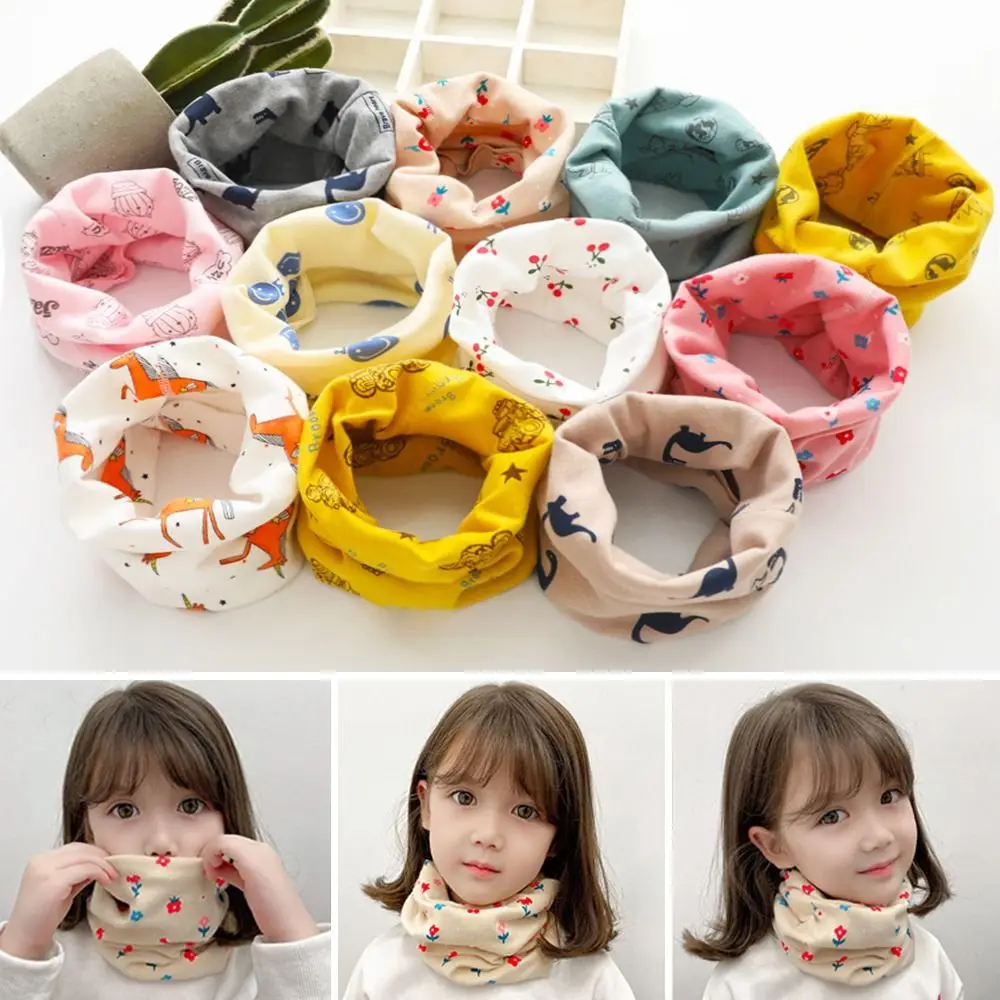 1-16 Years Old Winter Cotton Kids Winter Scarf Cashmere Cute Knitted Scarves Soft Elastic Neckerchief for Baby Boys Girls