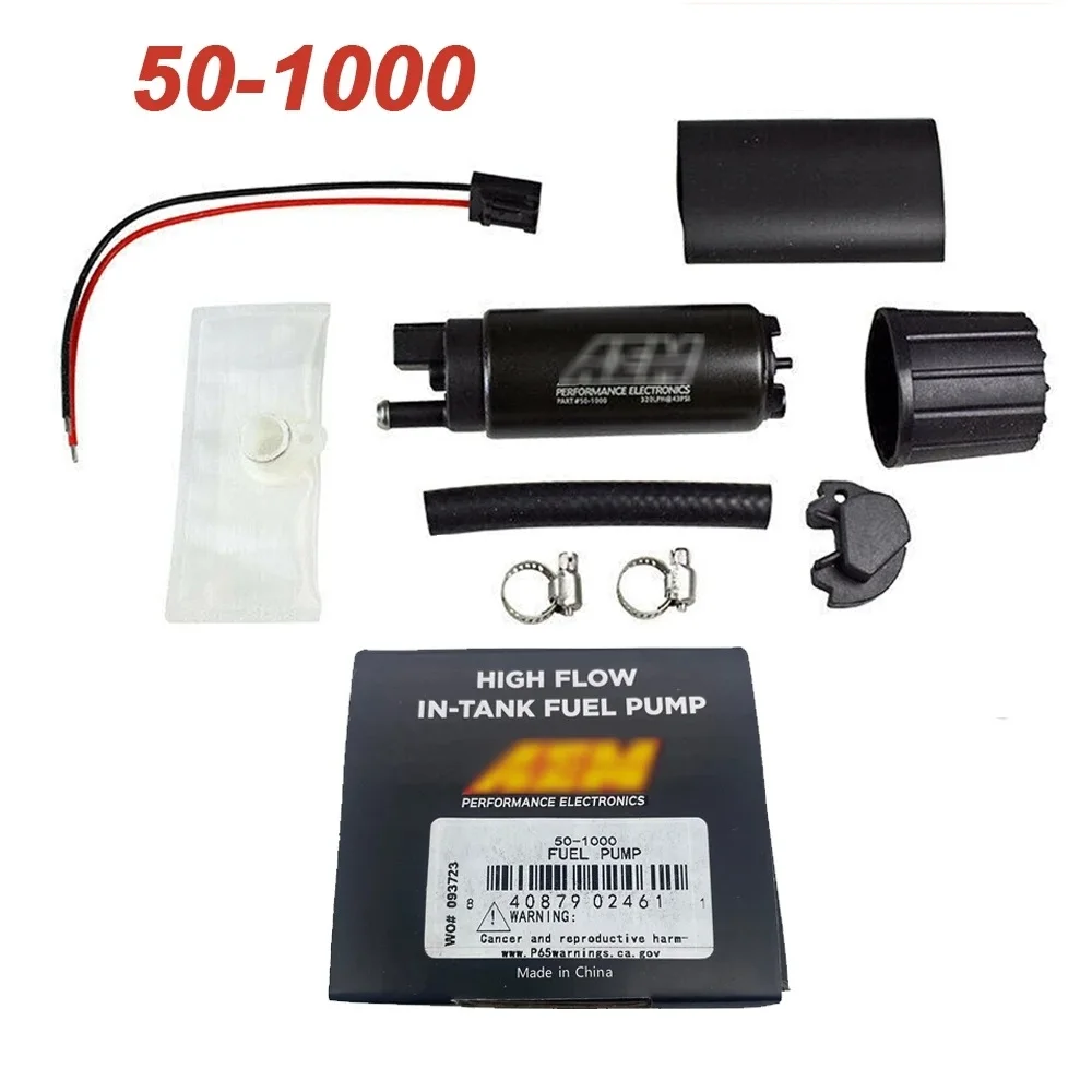 

NEW Universal For AEM 50-1000 340LPH High Flow Intank EFI Fuel Pump w/ Strainer & Install Kit For Walbro GSS342 W