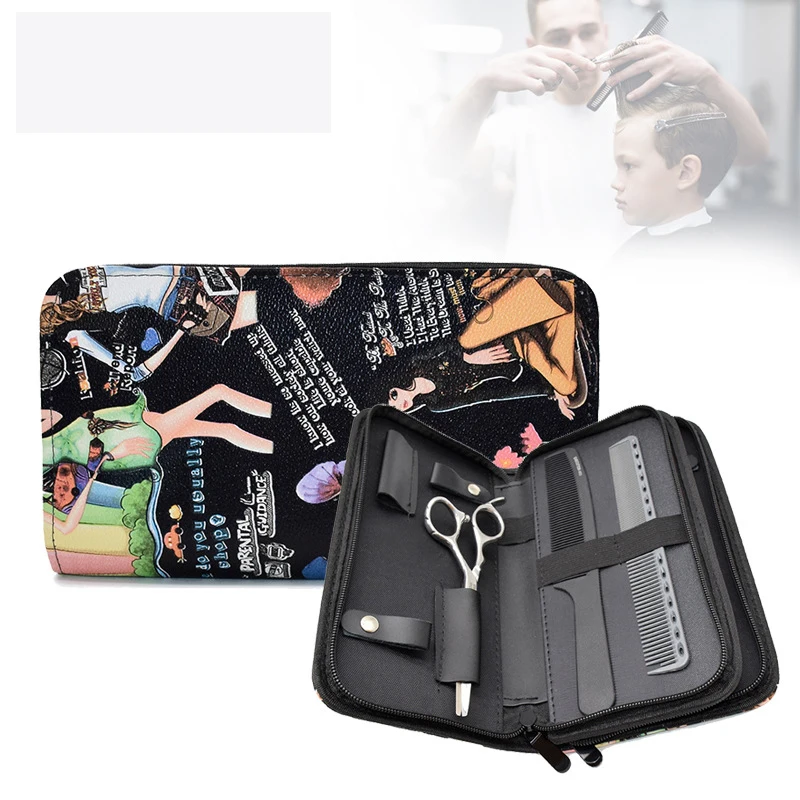 Description Picture 2 of itemSalon Barber Scissors Comb Case  Professional Barber Portable Hairdressing Scissors Box Barbershop Tools Portable Bag