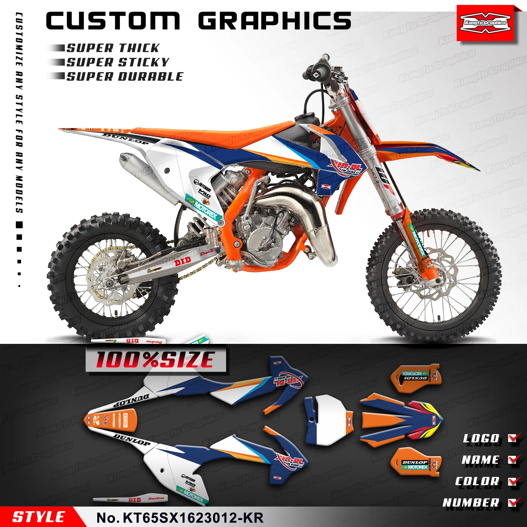 

Наклейки на мотоцикл, наклейка для KTM SX 65 2016 2017 2018 2019 2020 2021 2022, искусственная кожа