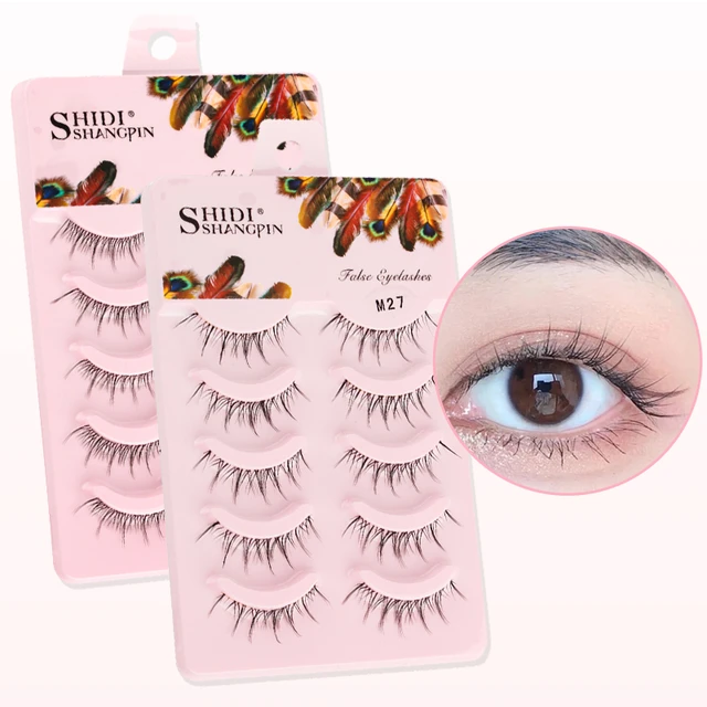 New Natural Lashes 5-Pairs Manga Lashes Soft False Eyelashes Anime Lashes  Thick Fake Eyelashes Daily Dating Makeup Lashes Wispy - AliExpress