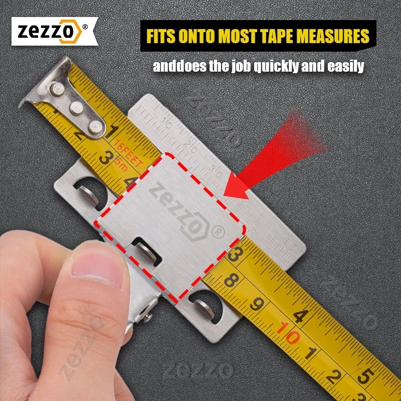 Measuring Tape Clip Measure Precision Tool for Edge Fringe Positioning  Corner Clamp Holder Fixed Flexible Ruler Mark Tape Reel