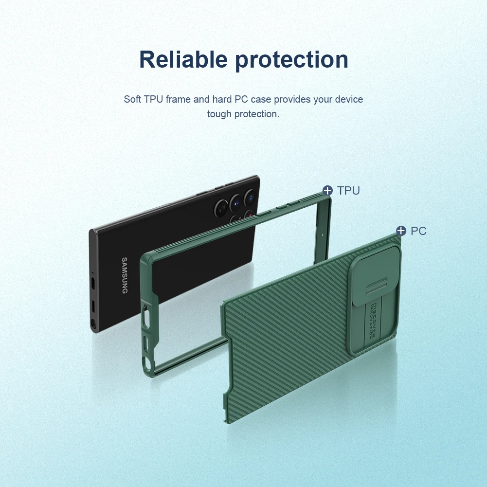 NILLKIN Protective Case with Lens Slide Cover & TPU Border