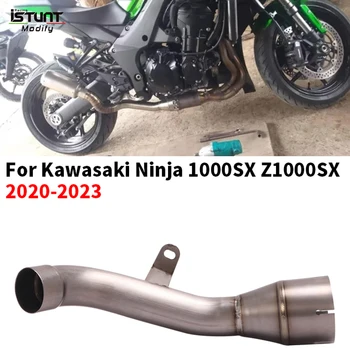 Slip On For Kawasaki Ninja 1000SX Z1000SX 2020 - 2023 Motorcycle Exhaust Escape Modify Mid Link Pipe Connect Original Muffler