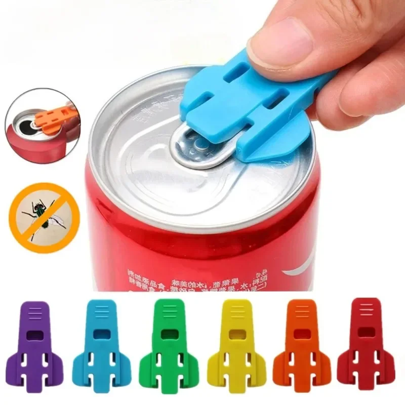 새로운 6PCS 간단한 병따개 재사용 가능한 쉬운 캔따개 봉인 된 음료 맥주 콜라 오프너 뚜껑 리무버 주방 용품 캠핑 도구