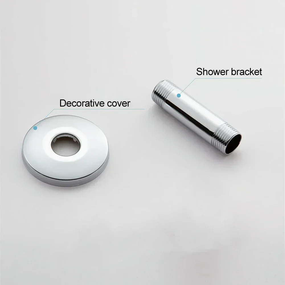 Shower Pipe Extension Shower Head Extender 10cm Wall Mounted Ceiling Shower Arm Extension Rod Shower Head Extension Head Holder Fixed Bathroom Pipe Bathroom Access