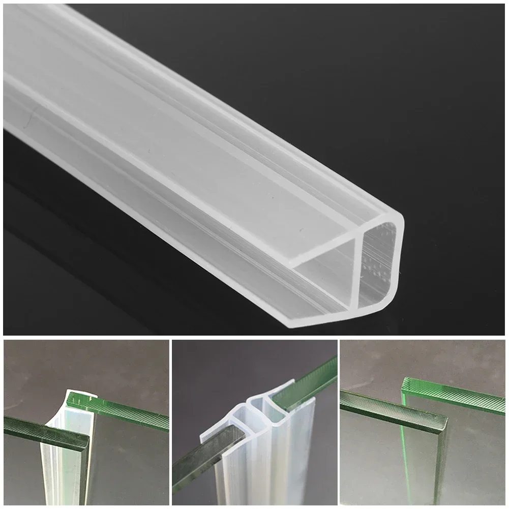 2m Bathroom Door Seal Strip For 6/8/10/12mm Glass Shower Transparent Strip Seal Gap Waterproof Portable Screen Window New
