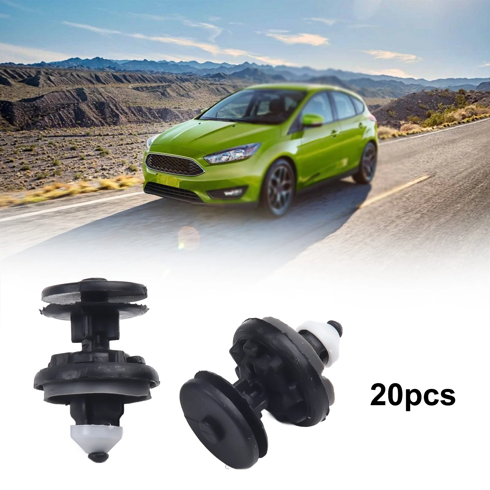 

20pcs Car Door Trim Panel Clips Fastener Fixing Rivets For Ford For Focus 1257376, W709004S300, 1257374, W709004-S300