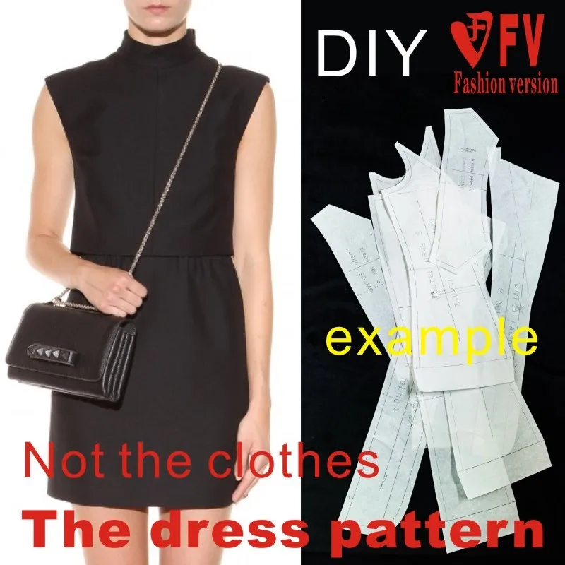 Dresses Sewing Pattern Template Cutting Drawing Clothing DIY BLQ-119