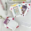 Animal plush card sleeve cute angel devil lamb ID card bag photo show couple pendant 5