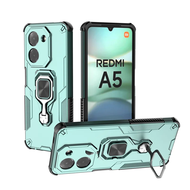 Xiaomi Redmi A5 Shockproof Armor Case with Magnetic Holder Ring and Lens Protection