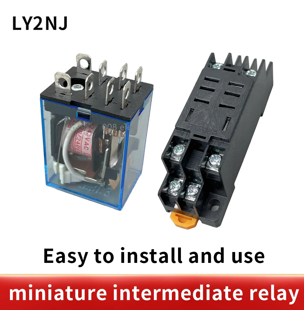 10PcsLY2NJ 12V 24V DC 110V 220V AC Coil Power Relay DPDT 8