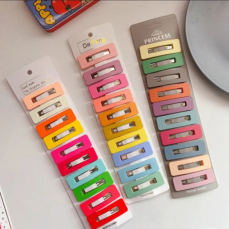 5cm Snap Hair Clips BB Hairpin Metal Barrettes for Baby Children Women Girls Styling 10Pcs/Set hair clips,hair accessories