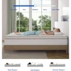 Full Size Mattress, 12 Inch White Full Mattress in a Box, Memory Foam Individually Pocket Coils for Pain Relief,Sweet Sleep 4