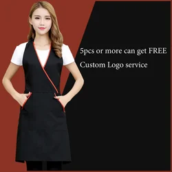 Beauty Salon Black Beautician Apron Workwear Hair Salon Barber Apron Static Woman Apron Nail Salon