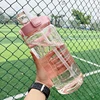2 Liter Big Water Bottle With Straw Outdoor Sports Female Travel bottles Fitness Cup Summer Cold Water Jug with Time Marker 4