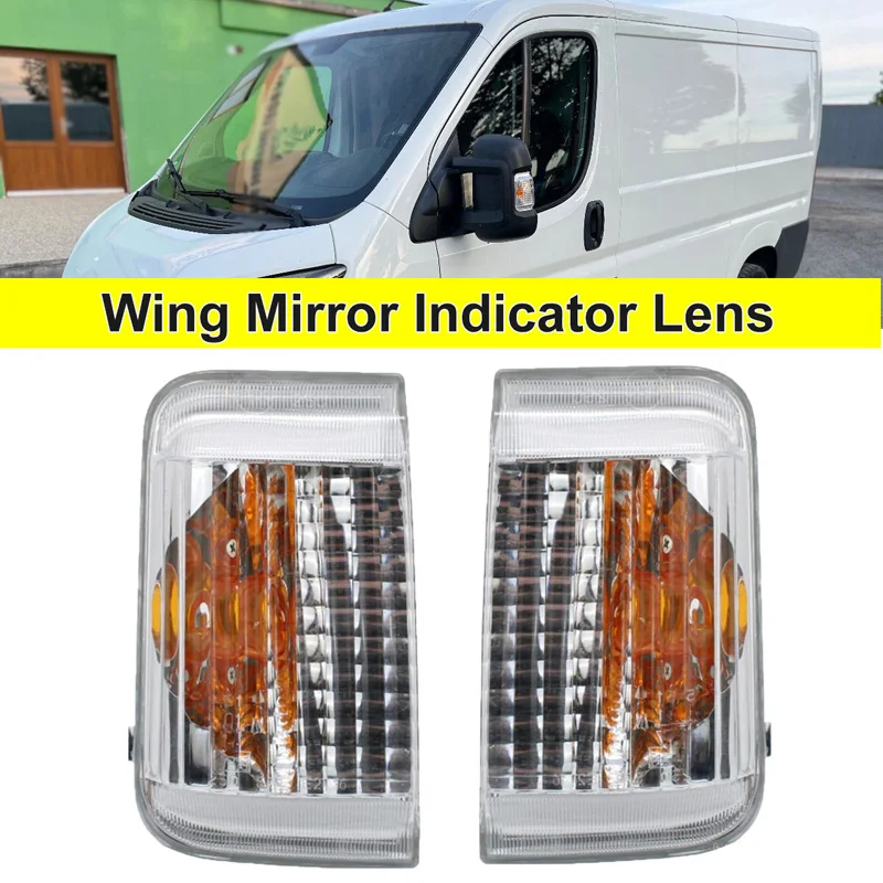 Wing Mirror Indicator Lens For Peugeot Boxer, Citroen Relay, Fiat Ducato - Left Side, Amber Lens, Part 6325.H1 2 thumbnail image