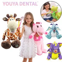 Grand jouet de brosse à dents en peluche animale pour enfants, beurre dentaire, brosse à dents en peluche, modèle de dents, outil fuchsia, cadeau 1