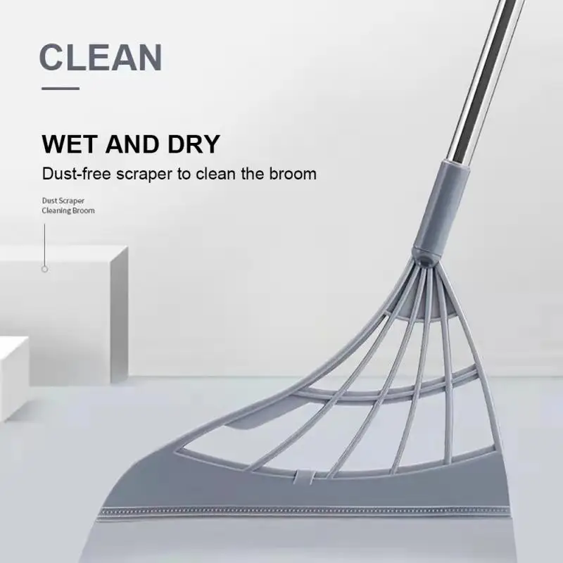 Floor Hair broom Dust Scraper  & Pet rubber Brush Carpet carpet cleaner Sweeper 