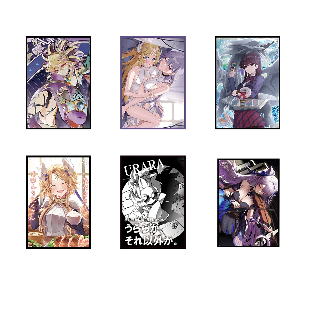 

63x90cm 50PCS Holographic Flashing Top Loaders Trading Card Sleeves Deck Protector for Board Game YuGiOh/Japanese Sized Cards