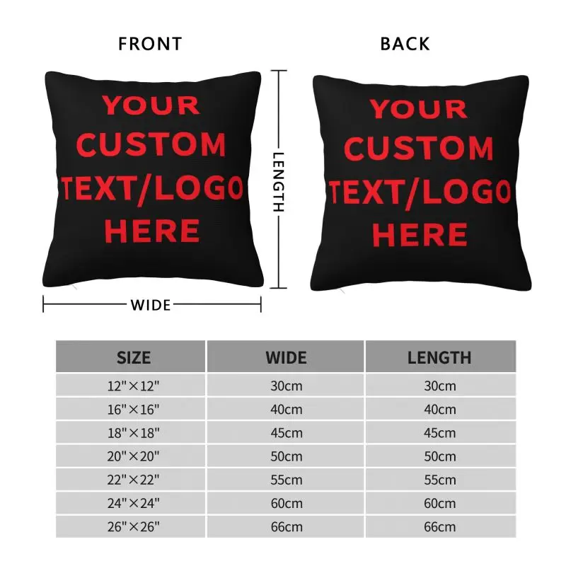 Custom Fashion Your Custom Text Logo Photo Here Cushion Covers 40x40cm Polyester Pillow for Sofa Square Pillowcase 6