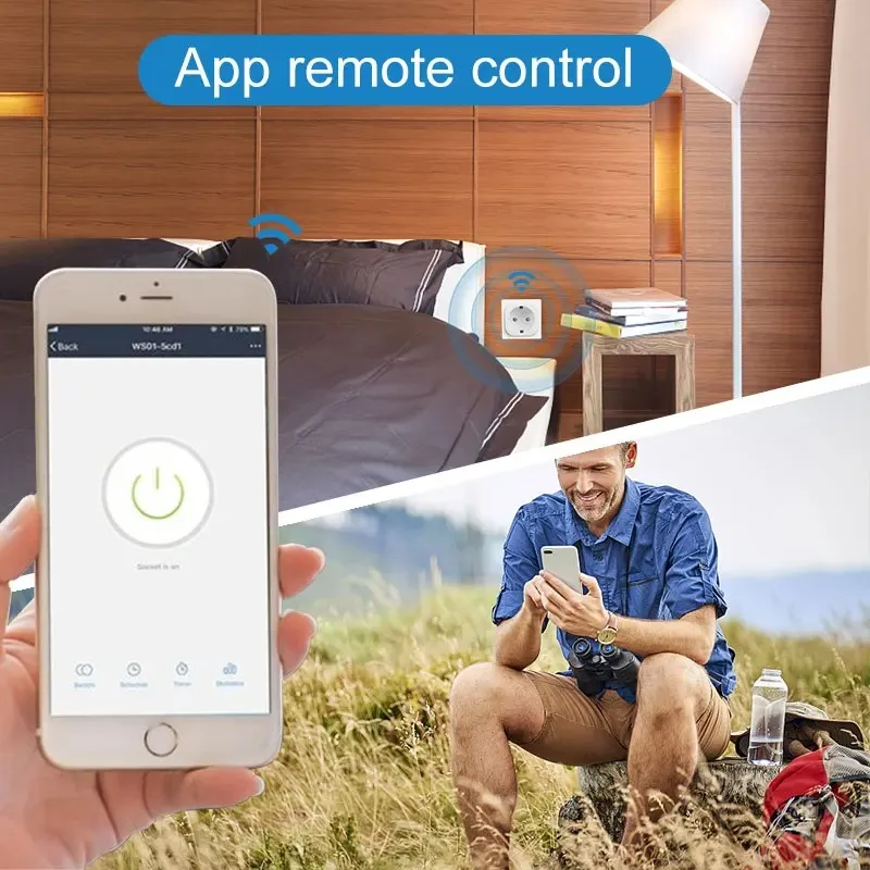 Tuya Smart Socket EU16A/20A Wifi Smart Plug With Power Monitoring Smart Life APP Remote Control Support Google Assistant Alexa 6