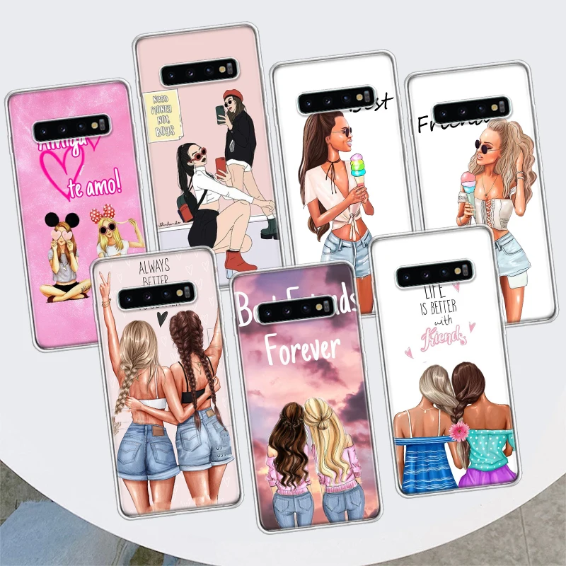 Ragazze Best Friends Forever Bff Cassa Del Telefono Per Samsung Galaxy M21 M12 M31S M32 M51 M52 Nota 20 Ulte 10 Più 9 8 J4 J6 + J8 M11 F5