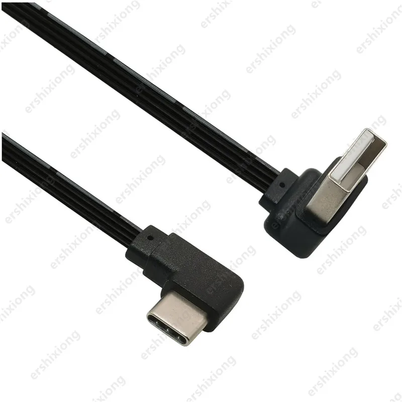 Soft 0.1m 0.2m 0.3m 0.5m Short USB Type C Cable Right Angle 90 Degree USB A Type to Type C Converter Data Cord Charger digital optical cable Cables & Adapters