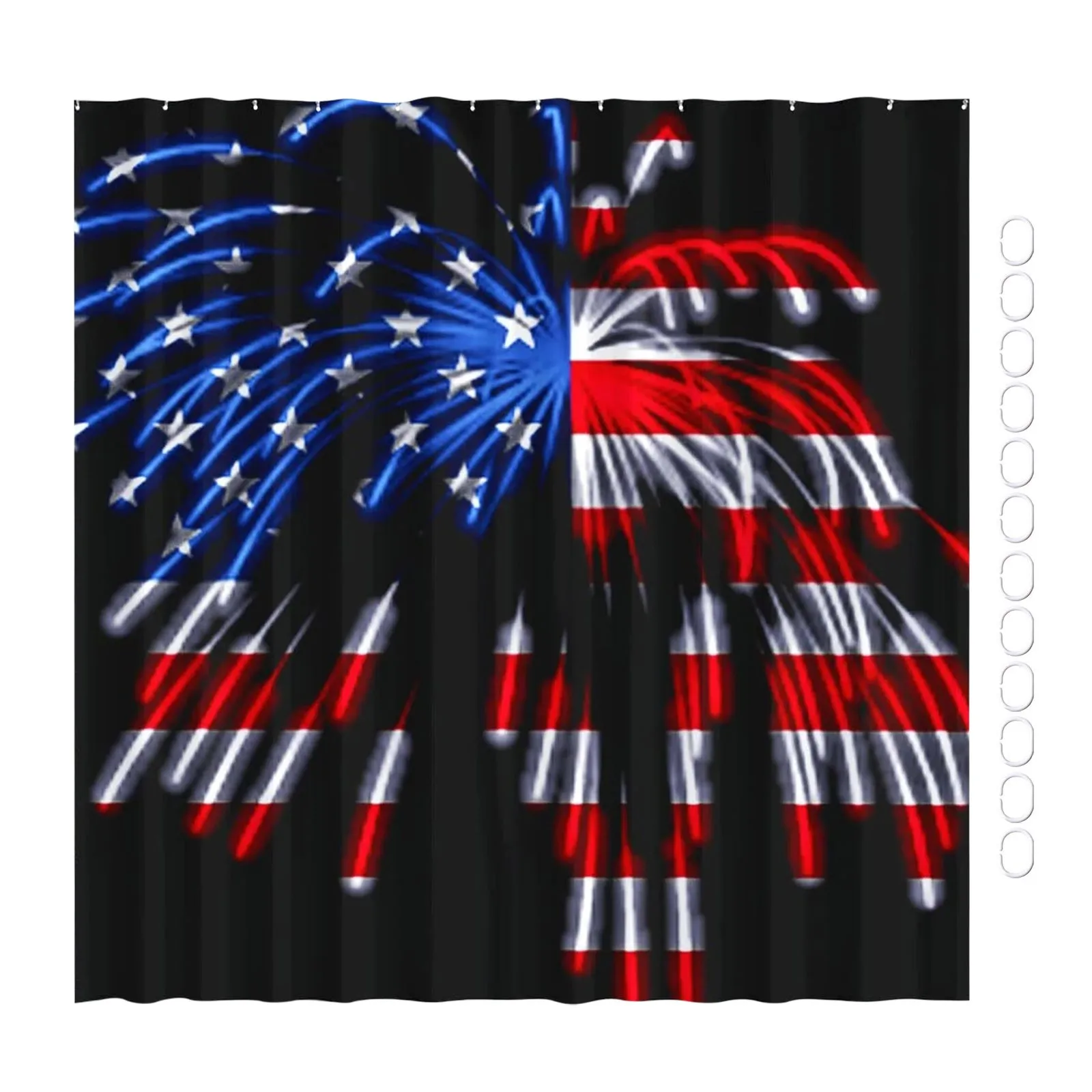 

Independence Day Decorative Shower Curtain Patriotic Collection Shower Curtain 36x72 Shower Curtain Liner Clear