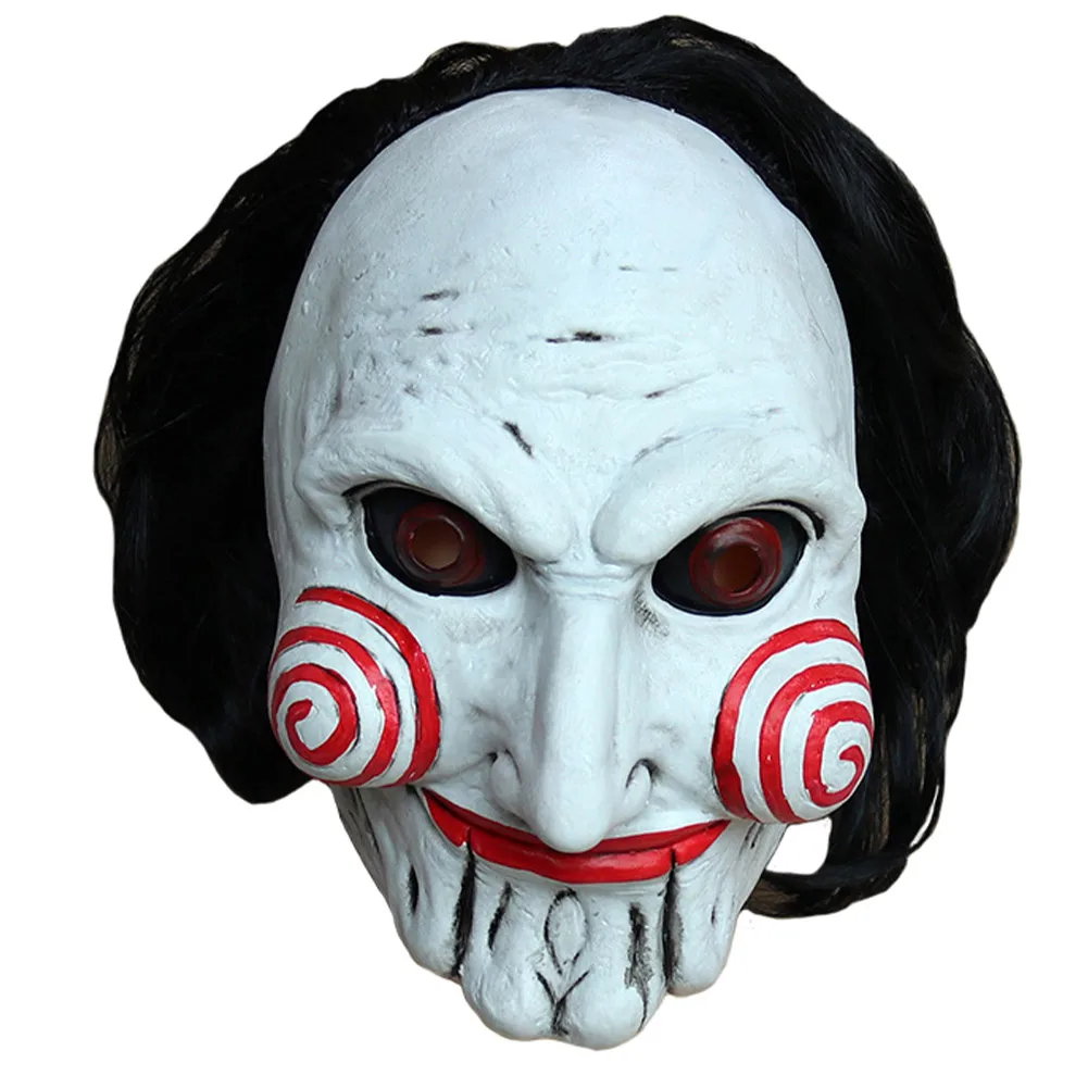 thumbnail image 1 of Disfraz de Saw Cos Jigsaw Killer para adultos, disfraz de Cosplay, uniforme de fantasía, máscara, traje de carnaval de Halloween, accesorios para hombres, juego de rol, 1 of 5