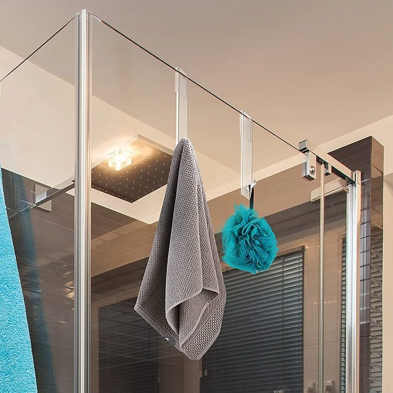 Shower Curtain Towel Hooks For Glass Shower Doors Acrylic Bathroom