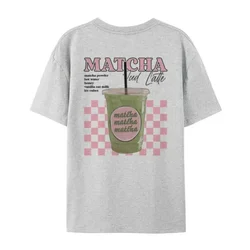 Matcha Lover Y2K Aesthetic Egirl Retro Loose T - Shirt - XS (GRAY)