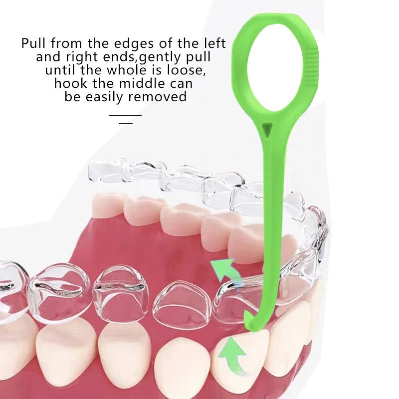 

Full Orthodontic Retainer Braces Extractor Small Brush Bite Hose Combo Set White/green Denture Care Tool