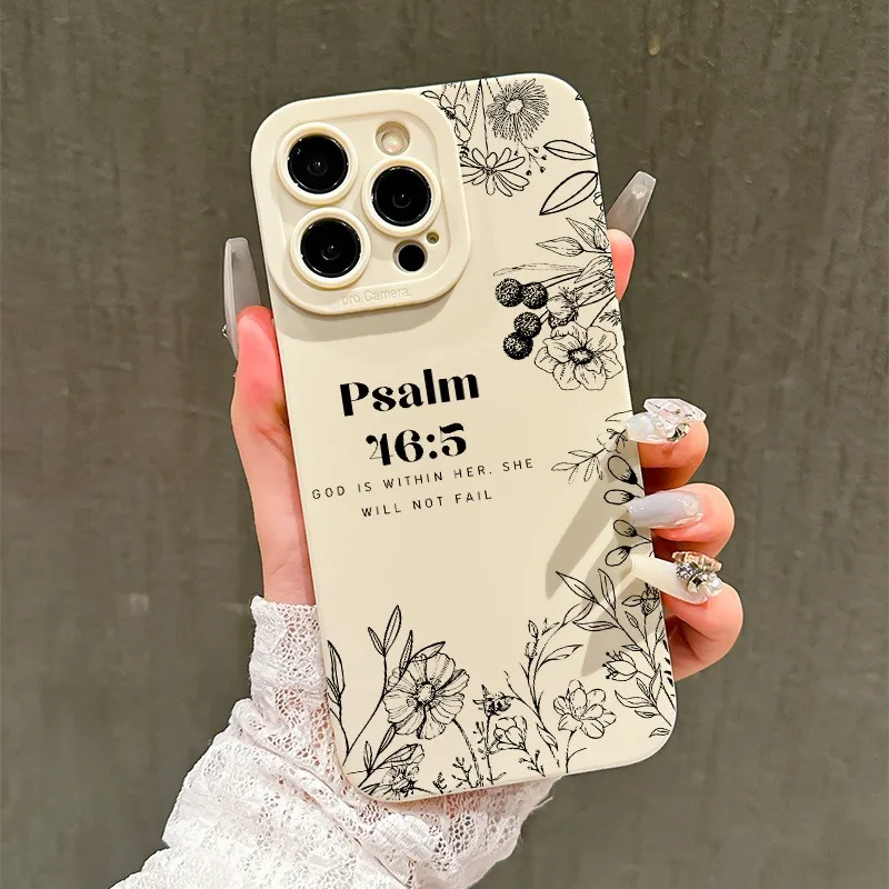Angel Eye Phone Case with Bible Floral Design – Perfect Gift Option
