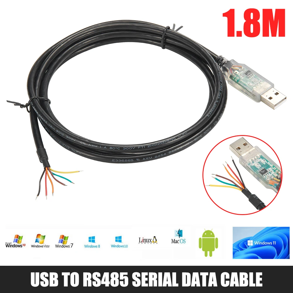 

FTDI chip USB to RS485 serial port data cable USB-RS485-WE-1800-BT USB Transfer to WE CAR diagnostic connection line