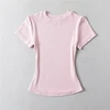 LUNDUNSHIJIA 2024 Summer Sexy Women Basic O-neck Short Sleeve T-shirt Ladies Slim Elasticity Cotton Tee Tops 12 Colors 5