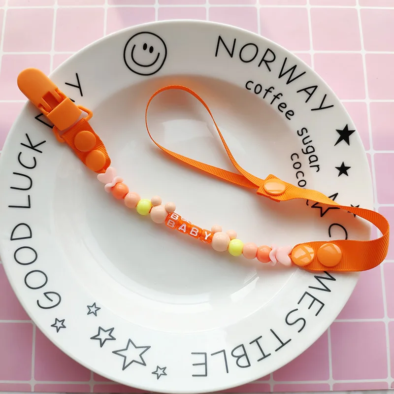 Anti-lost Baby Pacifier Clips Dummy Holder Silicone Pacifier Chains Beaded Baby Teether Toy Teething Chain Girls Boys Gifts teething toys pacifier clip pacifier chain pacifier accessories teether clip teething beads teething toy tethers baby silicone accessories