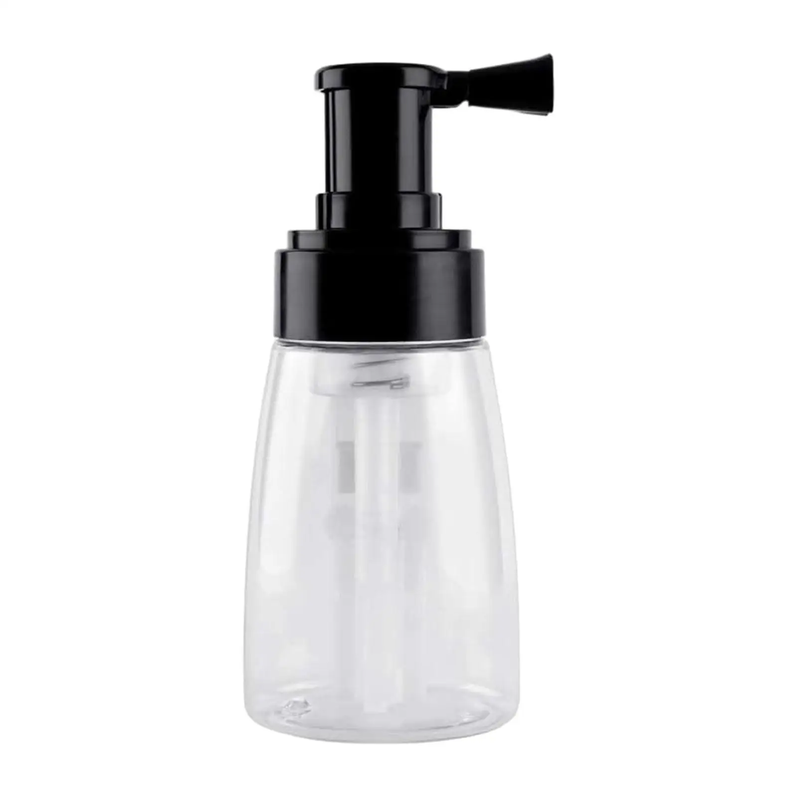 다용도 파우더 스프레이 병 140ml 블랙 뚜껑 PET 재충전 가능 화장품 및 헤어 파이버용 살롱 및 가정용