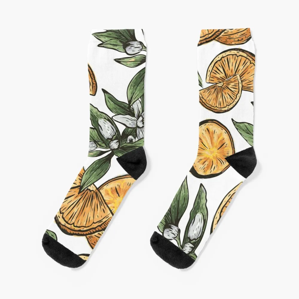 

Orange pattern orange Socks essential men cotton high quality sports and leisure Socks For Men Women's