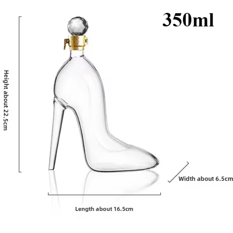 High Heels Soaked in Wine Glass Bottle Sealed Jar Creative Empty Bottle Ginseng Soaked in Wine Container Red