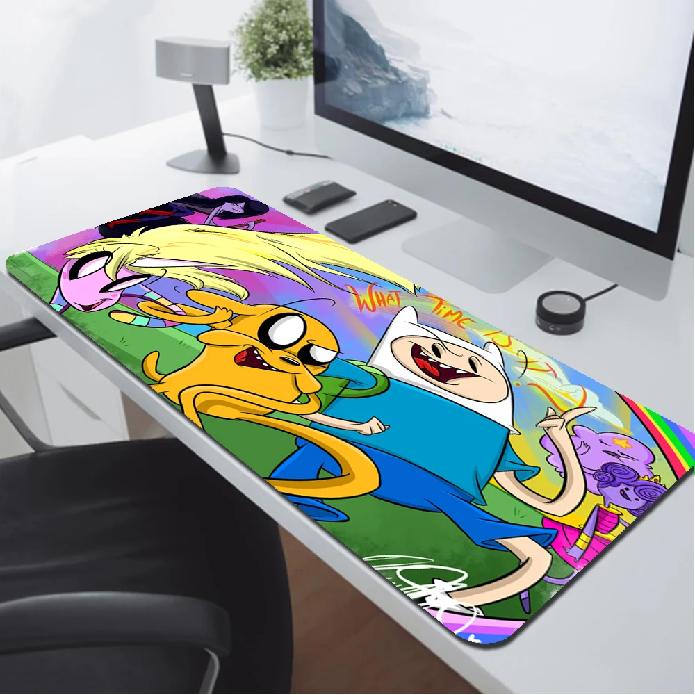 

Adventure time Gaming Mouse Pad Large Mouse Pad Big Mouse Mat Computer Mousepad Mause Pad Desktop Keyboard Mat Cushion XXL XL