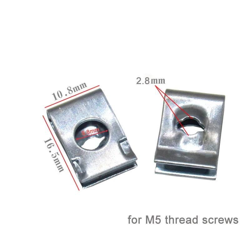 Car Motorcycle Scooter ATV Moped E-bike Plastic Cover Metal Retainer U-Type Clips 10/20/30/50pcs Motorcycle Metal Retainer Clips