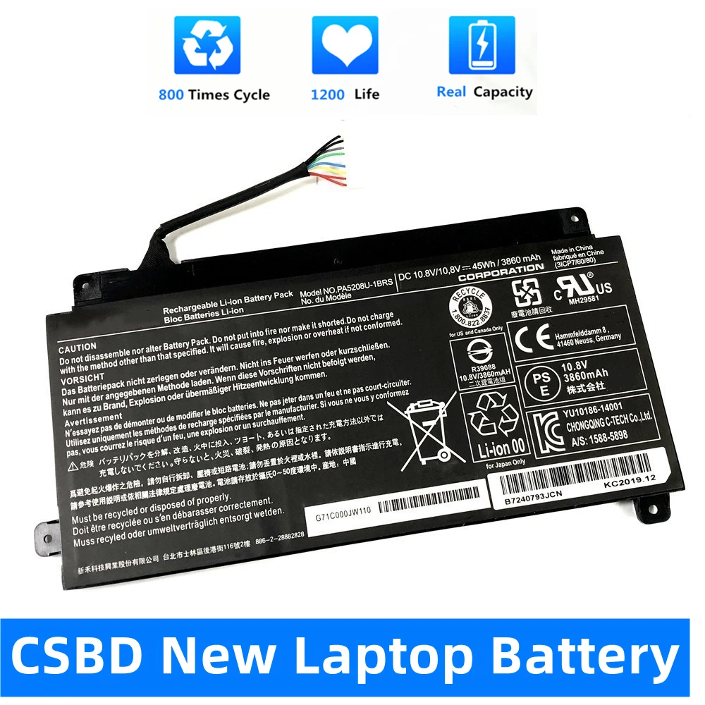 CSBD Новый аккумулятор для Toshiba