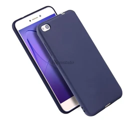 Sleek Black Soft TPU Matte Case with Transparent Silicone Back (Blue)